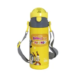 KIDS THERMOS 'MASHA & FRIENDS' 400ML - YELLOW