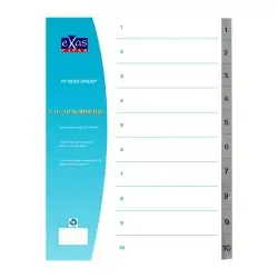 ΔΙΑΧΩΡΙΣΤΙΚΑ EX-OFFICE 1-10 PP Α4 ΓΚΡΙ