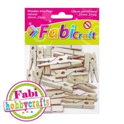 ΜΑΝΤΑΛΑΚΙΑ ΞΥΛΙΝΑ FABI 25mm 25 ΤΕΜ. ΦΥΣΙΚΟ