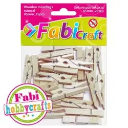 ΜΑΝΤΑΛΑΚΙΑ ΞΥΛΙΝΑ FABI 45mm 25 ΤΕΜ. ΦΥΣΙΚΟ