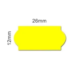 ΕΤΙΚΕΤΕΣ ΕΤΙΚΕΤΟΓΡΑΦΟΥ 26x12mm ΚΙΤΡΙΝΕΣ
