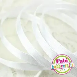 Κορδέλα Fabi Σατέν 6mm x 50y Άσπρο