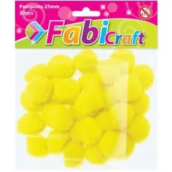 ΡΟΜΡΟΜS FΑΒΙ 2.5CΜ 30ΤΕΜ ΚΙΤΡΙΝΟ