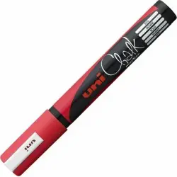 UNI BALL CHALK MARKER ΜΑΡΚΑΔΟΡΟΣ ΥΓΡΗΣ ΚΙΜΩΛΙΑΣ ΚΟΚΚΙΝΟ 1.8-2.5ΜΜ PWE-5M