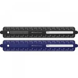 ΧΑΡΑΚΑΣ 15cm ΠΛΑΣΤΙΚΟΣ FABER CASTEL ΜΠΛΕ ΜΑΥΡΟΣ