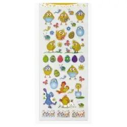ΑΥΤΟΚΟΛΛΗΤΑ STICKERS 1901 EASTER HAPPY CHICKS 31X11cm
