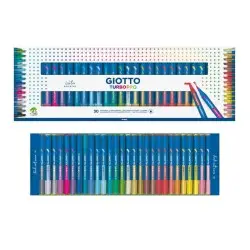 Μαρκαδόροι με διπλή μύτη Giotto Turbo Pro σετ 30τεμ.