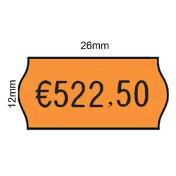 ΕΤΙΚΕΤΕΣ ΕΤΙΚΕΤΟΓΡΑΦΟΥ 26X12 ΟΒΑΛ ΠΟΡΤΟΚΑΛΙ ΦΩΣΦΟΡΟΥΧΕΣ ΚΠ TEMAXIO