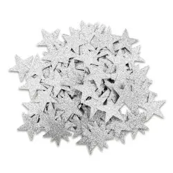 ΔΙΑΚΟΣΜΗΤΙΚΑ ΧΑΡΤΙΝΑ ΑΣΤΕΡΙΑ GLITTER ΑΣΗΜΙ Φ20mm 100τεμ.