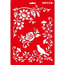 ΣΤΕΝΣΙΛ MEYCO DECOUPAGE 20χ31 BLOSSOMS & BIRD
