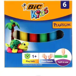 BIC ΠΛΑΣΤΕΛΙΝΗ KIDS 6 ΧΡΩΜΑΤΑ