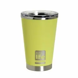YELLOW COFFEE THERMOS 370ML ΔΙΑΦΑΝΕΣ ΚΑΠΑΚΙ