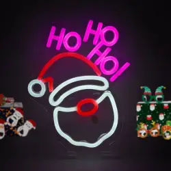 Neon-Effect LED Sign - It's A Sign Santa Claus