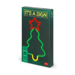 Neon-Effect LED Sign - It's A Sign Xmas Tree