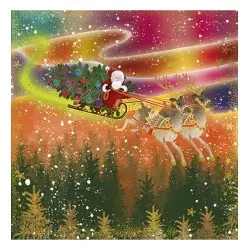 ΕΥΧΕΤΗΡΙΕΣ ΚΑΡΤΕΣ XMAS  13.5X13.5CM SNO