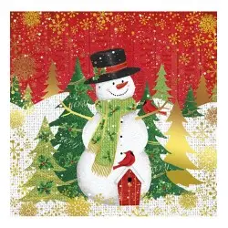 ΕΥΧΕΤΗΡΙΕΣ ΚΑΡΤΕΣ XMAS  13.5X13.5CM SNO