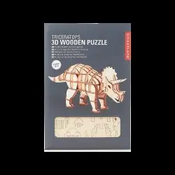 ΞΥΛΙΝΟ 3D PUZZLE TRICERATOPS KIKKERLAND