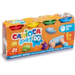 CARIOCA Πλαστοζυμαράκια Baby Dough 8 Pot, 8 X 75 G 43180