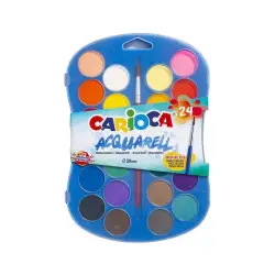 CARIOCA Νερομπογιές Κασετίνα Carioca 24 Χρώματα Με Πινέλο C42405