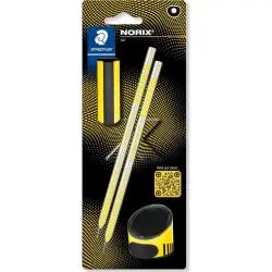 STAEDTLER Norix Σετ Blister (2 Μολύβια HB, 1 Γόμα Και 1 Ξύστρα Μονής Οπής) - Τυρκουάζ - Για Σκίτσο Και Γραφή