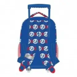Σχολική Τσάντα Τρόλεϊ Δημοτικού Avengers Captain America Must 3 Θήκες