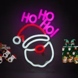 Neon-Effect LED Sign - It's A Sign Santa Claus