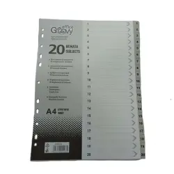 ΠΛΑΣΤΙΚΑ ΔΙΑΧΩΡΙΣΤΙΚΑ ΓΙΑ ΕΓΓΡΑΦΑ Α4 ΜΕ ΤΡΥΠΕΣ ΑΡΙΘΜΗΤΙΚΑ 1-20 20 ΤΜΧ.