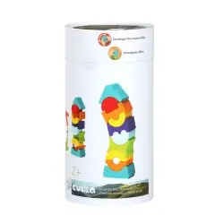 CUBIKA ΞΥΛΙΝΟ ΠΑΙΧΝΙΔΙ ΣΤΟΙΒΑΞΗΣ - 3D ΠΥΡΓΟΣ ΙΣΟΡΡΟΠΙΑΣ "ΜΠΛΕ ΣΤΕΓΗ"