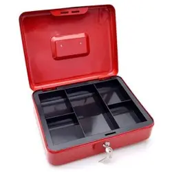 ΚΟΥΤΙ ΤΑΜΕΙΟΥ ΜΕ ΣΥΡΤΑΡΙ 8'' 22X16X9CM ΚΟΚΚΙΝΟ ΜΠΛΕ 0.42.135