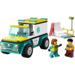 LEGO CITY EMERGENCY AMBULANCE AND SNOWBOARDER