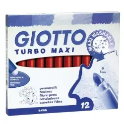 GIOTTO ΜΑΡΚΑΔΟΡΟΙ TURBO MAXI ΧΟΝΤΡΟΙ 12ΤΕΜ ΚΟΚΚΙΝΟ