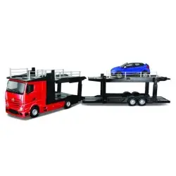 BURAGO 1/43 STREET FIRESCANIA770S PORSCHE HAULERS MULTICAR CARRIER