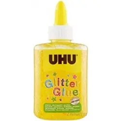 UHU GLITTER GLUE ΜΠΟΥΚΑΛΙ 90gr ΚΙΤΡΙΝΟ