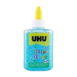 UHU GLITTER GLUE ΜΠΟΥΚΑΛΙ 90gr ΜΠΛΕ