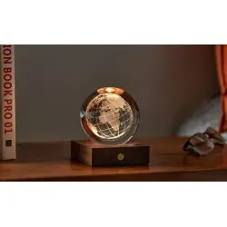 GINGKO G025WO AMBER CRYSTAL LIGHT 3D LASER WORLD GLOBE