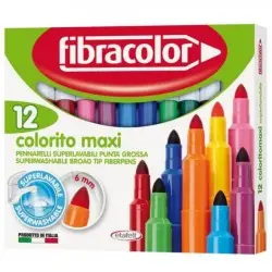 ΜΑΡΚΑΔΟΡΟΙ FIBRACOLOR COLORITO MAXI 12 ΤΕΜΑΧΙΑ