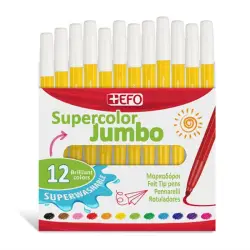 ΜΑΡΚΑΔΟΡΟΙ +EFO SUPERCOLOR JUMBO 12 ΤΜΧ ΚΙΤΡΙΝΟ