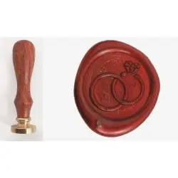 Ορειχάλκινη Σφραγίδα Φ 2,5cm "Μονόπετρο" με Χερούλι