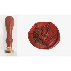 Ορειχάλκινη Σφραγίδα Φ 2,5cm "Έρως" με Χερούλι