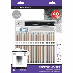 Σετ Σχεδίου Sketching Set Daler Rowney (40 Τεμάχια)