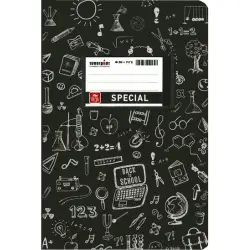 Τετράδιο με Σχέδια Doodles 50φ Ριγέ Μαύρο