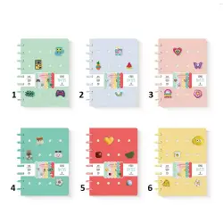 Σημειωματάριο Σπιράλ 14x21 Ριγέ CROQNOTES με διακοσμητικά Pins (6 χρώματα)