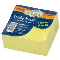 ΧΑΡΤΑΚΙΑ ΚΥΒΟΣ ΚΙΤΡΙΝΟ PASTEL 51X51MM 240 ΦΥΛΛΑ 0.73.025