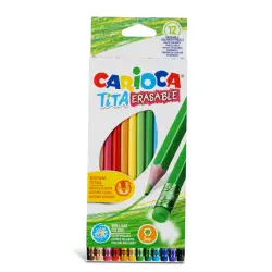 CARIOCA ΞΥΛΟΜΠΟΓΙΕΣ  TITA ERASABLE (ΜΕ ΓΟΜΑ ΠΟΥ ΣΒΗΝΟΥΝ) ΣΕΤ 12ΤΕΜ