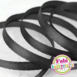 Κορδέλα Fabi Σατέν 6mm x 50y Μαύρο