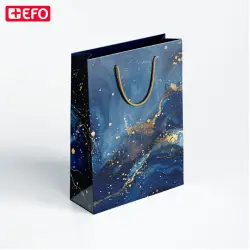 Σακούλα Δώρου +EFO 18x22cm Marble Blue