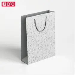 Σακούλα Δώρου +EFO 18x22cm Floral Grey