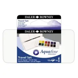 DALER ROWNEY Aquafine Χρώματα Ακουαρέλας σε Σετ Travel 12 χρώματα