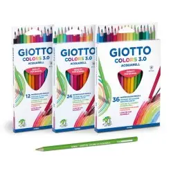 ΞΥΛΟΜΠΟΓΙΕΣ ΑΚΟΥΑΡΕΛΑΣ GIOTTO COLORS 3.0 12TMX.