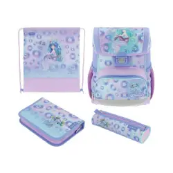 Σχολικό σετ Herlitz Loop Plus - Mystic Mermaid, σακίδιο πλάτης, δύο κασετίνες και αθλητική τσάντα